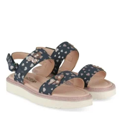 Sandales MARINE Fille Motif Coeurs Scratch