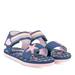 Sandales MARINE Fille Motif Uni A Enfiler