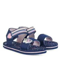 Sandales MARINE Fille Motif Licorne Scratch