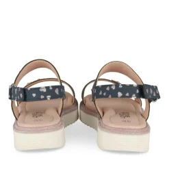 Sandales MARINE Fille Motif Coeurs Scratch