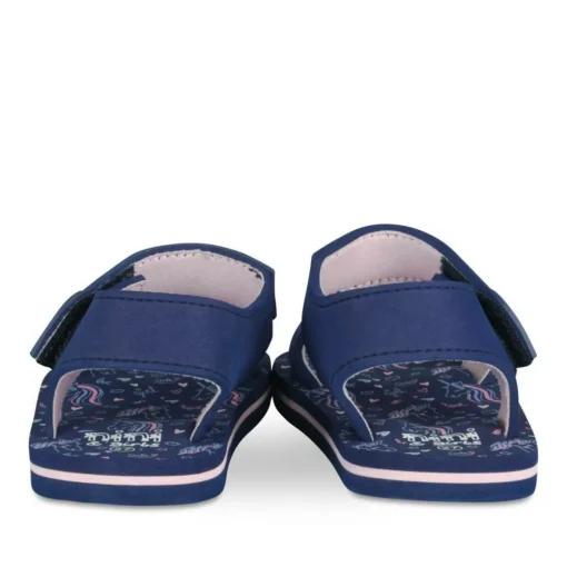 Sandales MARINE Fille Motif Licorne Scratch