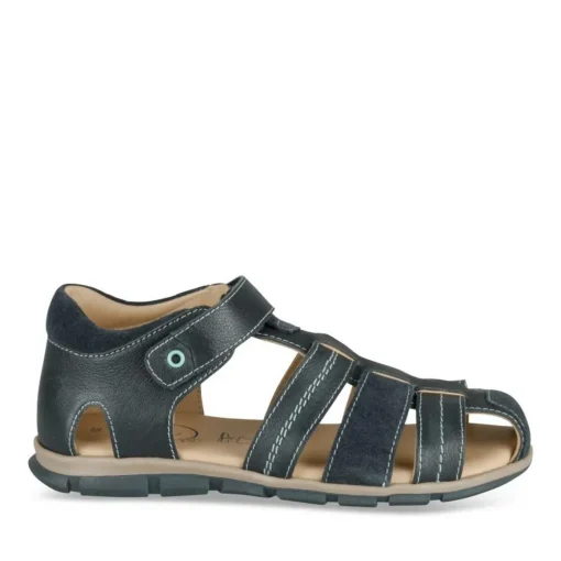 Sandales MARINE Garçon CUIR Motif Uni Scratch
