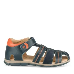 Sandales MARINE Garçon CUIR Motif Uni Scratch