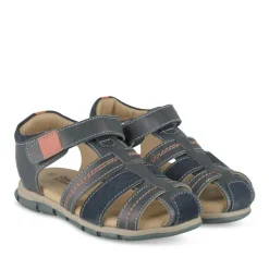 Sandales MARINE Garçon CUIR Motif Uni Scratch