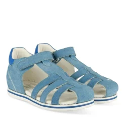 Sandales MARINE Garçon CUIR Motif Uni Scratch