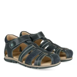 Sandales MARINE Garçon CUIR Motif Uni Scratch
