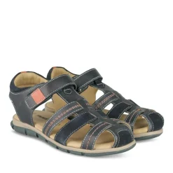 Sandales MARINE Garçon CUIR Motif Uni Scratch