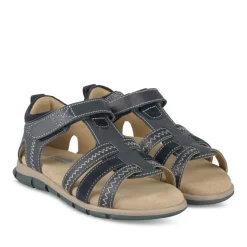 Sandales MARINE Garçon CUIR Motif Uni Scratch