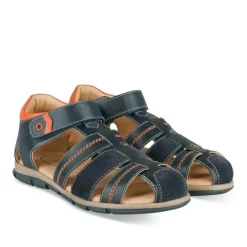 Sandales MARINE Garçon CUIR Motif Uni Scratch