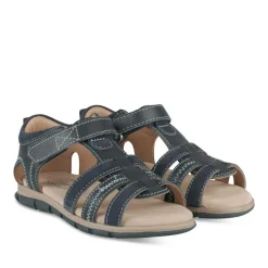Sandales MARINE Garçon CUIR Motif Uni Scratch
