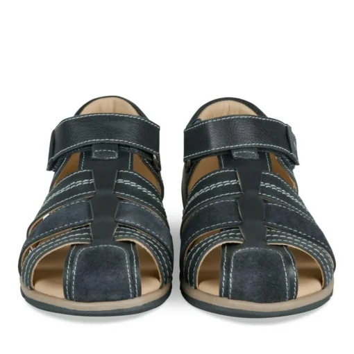 Sandales MARINE Garçon CUIR Motif Uni Scratch