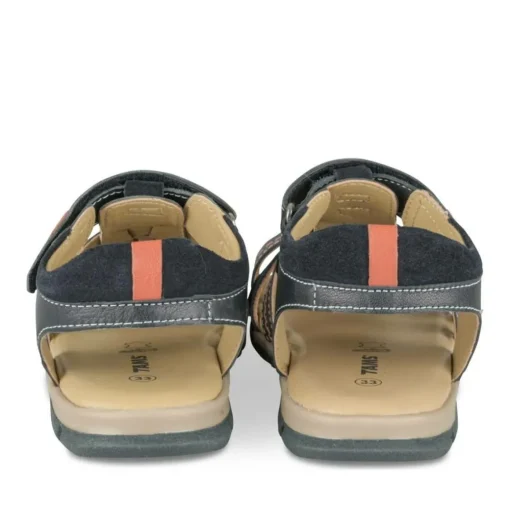 Sandales MARINE Garçon CUIR Motif Uni Scratch