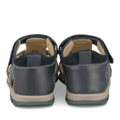 Sandales MARINE Garçon CUIR Motif Uni Scratch