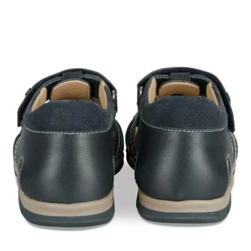 Sandales MARINE Garçon CUIR Motif Uni Scratch