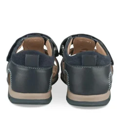 Sandales MARINE Garçon CUIR Motif Uni Scratch
