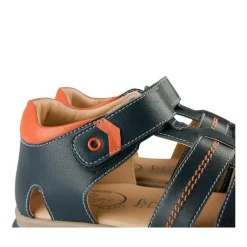 Sandales MARINE Garçon CUIR Motif Uni Scratch