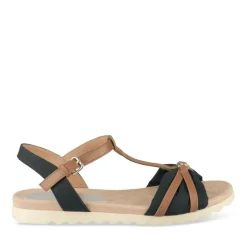 Sandales MARRON Femme Motif Uni Boucle