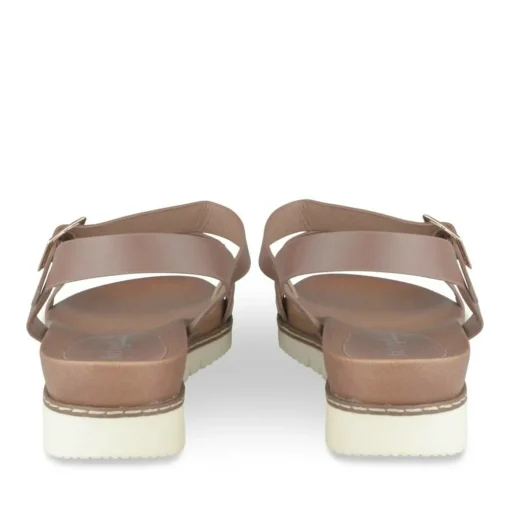 Sandales MARRON Femme Motif Paillettes Boucle