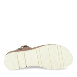 Sandales MARRON Femme Motif Paillettes Boucle