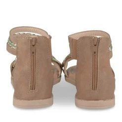 Sandales MARRON Fille Motif Uni Fermeture éclair