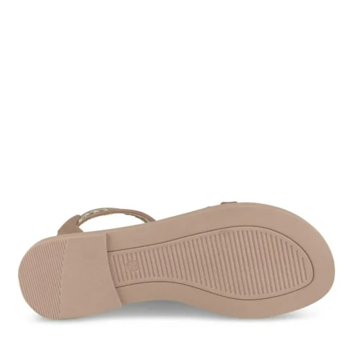 Sandales MARRON Fille Motif Uni Fermeture éclair