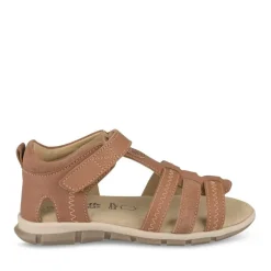 Sandales MARRON Garçon CUIR Motif Uni Scratch