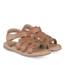 Sandales MARRON Garçon CUIR Motif Uni Scratch