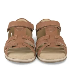Sandales MARRON Garçon CUIR Motif Uni Scratch