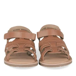 Sandales MARRON Garçon CUIR Motif Uni Scratch