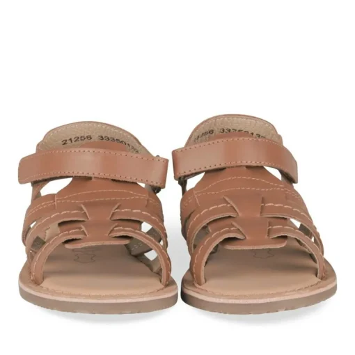 Sandales MARRON Garçon CUIR Motif Uni Scratch