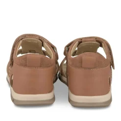 Sandales MARRON Garçon CUIR Motif Uni Scratch