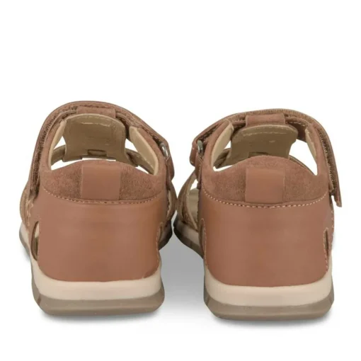 Sandales MARRON Garçon CUIR Motif Uni Scratch