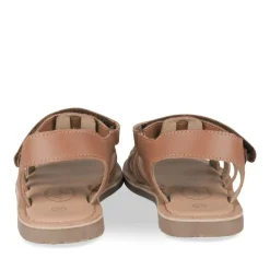 Sandales MARRON Garçon CUIR Motif Uni Scratch