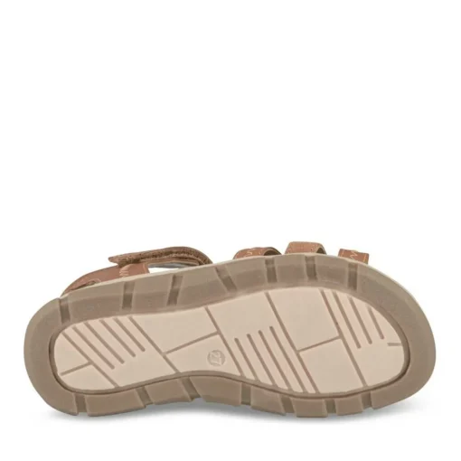 Sandales MARRON Garçon CUIR Motif Uni Scratch