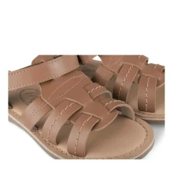 Sandales MARRON Garçon CUIR Motif Uni Scratch