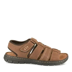 Sandales MARRON Homme CUIR Motif Uni Scratch