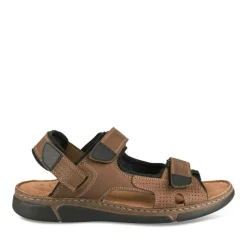 Sandales MARRON Homme CUIR Motif Uni Scratch