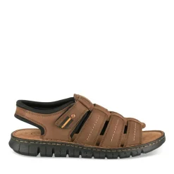 Sandales MARRON Homme CUIR Motif Uni Scratch