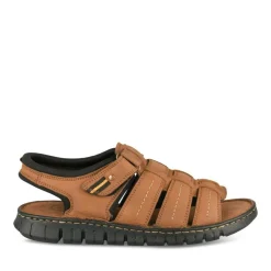Sandales MARRON Homme CUIR Motif Uni Scratch