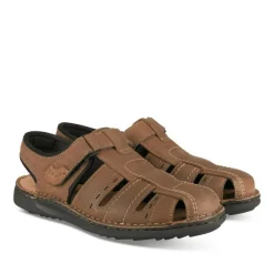 Sandales MARRON Homme CUIR Motif Uni Scratch