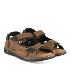 Sandales MARRON Homme CUIR Motif Uni Scratch