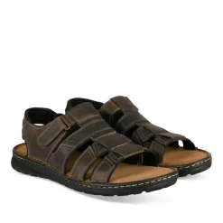 Sandales MARRON Homme CUIR Motif Uni Scratch