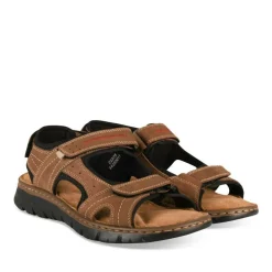 Sandales MARRON Homme CUIR Motif Uni Scratch