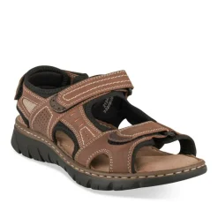 Sandales MARRON Homme CUIR Motif Uni Scratch