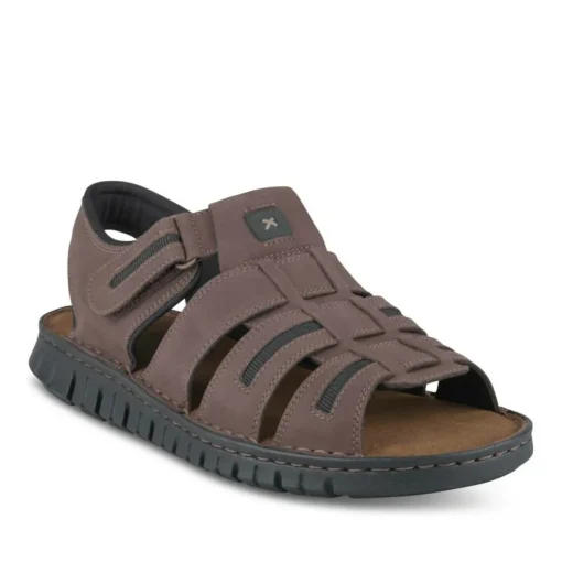 Sandales MARRON Homme CUIR Motif Uni Scratch