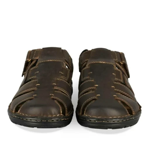 Sandales MARRON Homme CUIR Motif Uni Scratch