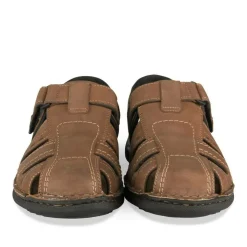 Sandales MARRON Homme CUIR Motif Uni Scratch