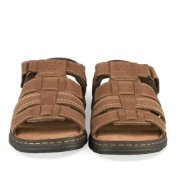 Sandales MARRON Homme CUIR Motif Uni Scratch