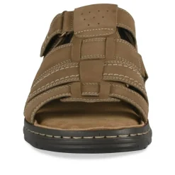 Sandales MARRON Homme CUIR Motif Uni Scratch
