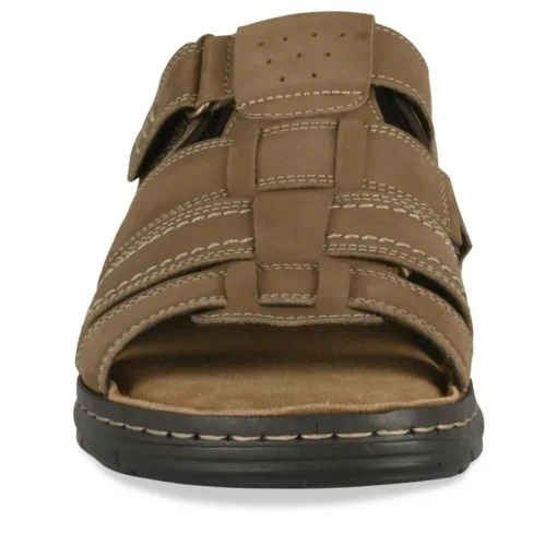 Sandales MARRON Homme CUIR Motif Uni Scratch